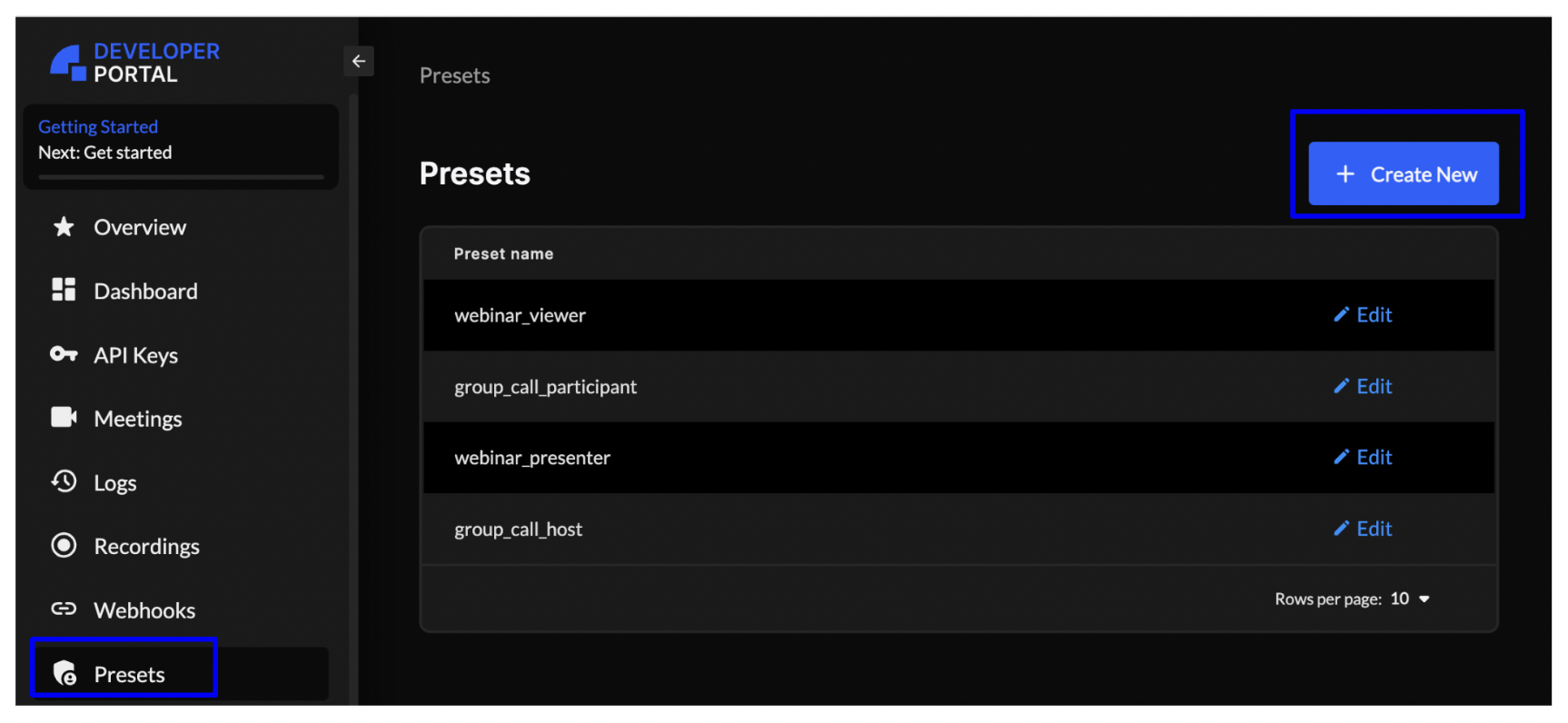 livestream-create-preset